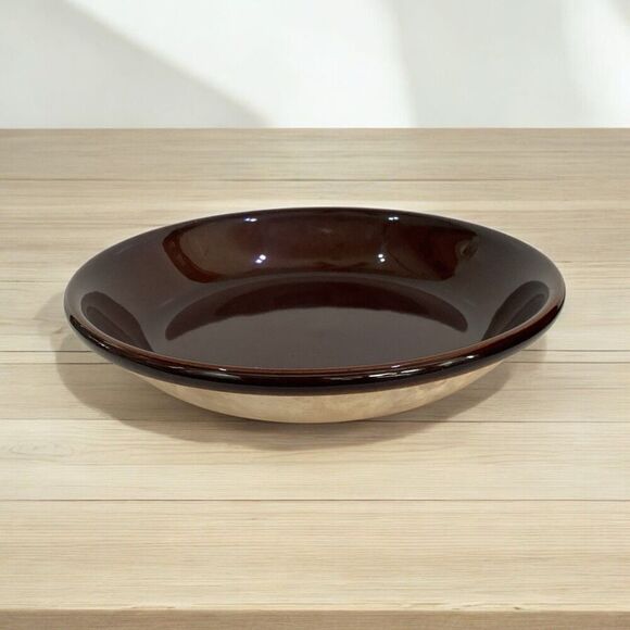 Pfaltzgraff Stoneware Pie Plate Vintage Brown Ceramic Bakeware Pan USA - Picture 1 of 5